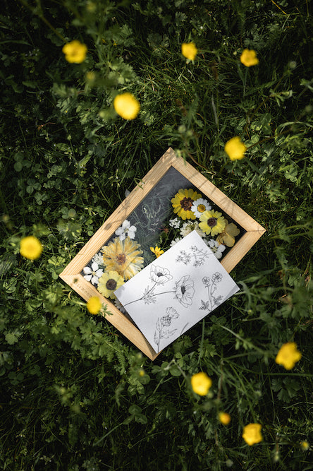 A card full of flowers