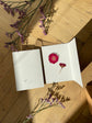 Greeting card with pressed roses